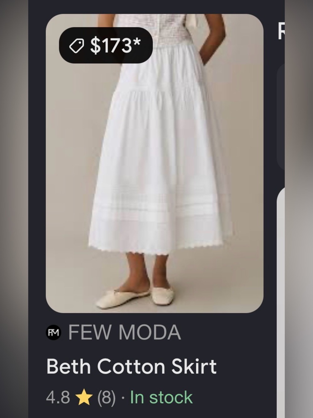 Few Moda Beth White Cotton Lace Maxi Skirt Size 0 NWT - Picture 7 of 7